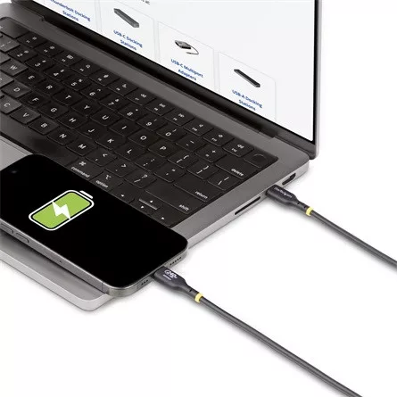 StarTech USB-C -> USB-C M/M töltőkábel 2m fekete