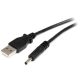 StarTech USB-A 2.0 -> DC 3,4 x 1,3mm M/M tápkábel 0.9m fekete