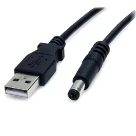   StarTech USB-A 2.0 -> DC 5.5 x 2.1mm M/M tápkábel fekete