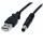 StarTech USB-A 2.0 -> DC 5.5 x 2.1mm M/M tápkábel fekete