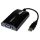 StarTech USB-A 2.0 -> VGA M/F adapter 0.15m fekete