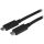 StarTech USB-C 3.2 Gen2 -> USB-C 3.2 Gen2 M/M adatkábel 1m fekete PD 5A, 10Gbps, USB-IF