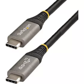   StarTech USB-C 3.2 Gen2 -> USB-C 3.2 Gen2 M/M adatkábel 1m fekete 100W, DP Alt Mode, 10Gbps