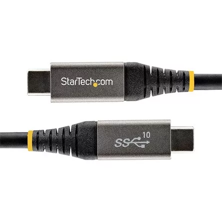 StarTech USB-C 3.2 Gen2 -> USB-C 3.2 Gen2 M/M adatkábel 1m fekete 100W, DP Alt Mode, 10Gbps