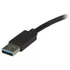 StarTech USB-A 3.0 -> Displayport M/F adapter 0.2m fekete