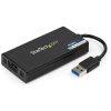 StarTech USB-A 3.0 -> HDMI M/F adapter 0.2m fekete 4k
