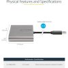 StarTech USB-A 3.0 -> 4db HDMI 1.4 M/F adapter 1m szürke