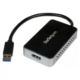   StarTech USB-A 3.0 -> HDMI USB-A 3.0 M/F adapter 0.2m fekete-ezüst