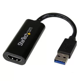 StarTech USB-A 3.0 -> HDMI M/F adapter 0.15m fekete slim