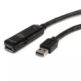   StarTech USB-A 3.0 -> USB-A 3.0 M/F aktív adatkábel hosszabbító 5m fekete aktív
