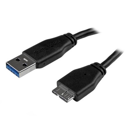 StarTech USB-A 3.0 -> USB-B 3.0 micro M/M adatkábel 0.15m fekete