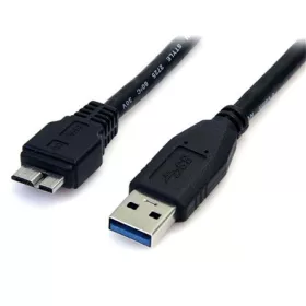   StarTech USB-A 3.0 -> USB-B 3.0 micro M/M adatkábel 0.5m fekete slim