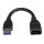 StarTech USB-A 3.0 M/F adatkábel 0.15m fekete hosszabbító