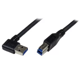   StarTech USB-A 3.0 -> USB-B 3.0 M/M adatkábel 1m fekete 90° jobb/egyenes