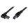 StarTech USB-A 3.0 -> USB-B 3.0 M/M adatkábel 1m fekete 90° jobb/egyenes