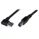 StarTech USB-A 3.0 -> USB-B 3.0 M/M adatkábel 1m fekete 90° jobb/egyenes