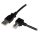 StarTech USB-A 2.0 -> USB-B 2.0 M/M adatkábel 1m fekete egyenes/90° jobb
