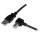 StarTech USB-A 2.0 -> USB-B 2.0 M/M adatkábel 1m fekete egyenes/90° jobb