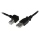 StarTech USB-A 2.0 -> USB-B 2.0 M/M adatkábel 3m fekete egyenes/90° bal
