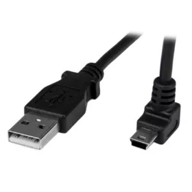  StarTech USB-A 2.0 -> USB-B 2.0 mini M/M adatkábel 1m fekete egyenes/90° fel