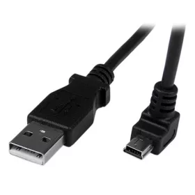   StarTech USB-A 2.0 -> USB-B 2.0 mini M/M adatkábel fekete egyenes/90° le