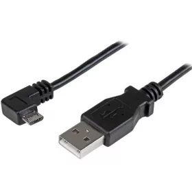   StarTech USB-A 2.0 -> USB-B 2.0 micro M/M adatkábel 1m fekete egyenes/90° jobb, 30/24 AWG