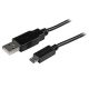 StarTech USB-A 2.0 -> USB-B 2.0 micro M/M adatkábel fekete slim
