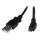 StarTech USB-A 2.0 -> USB-B 2.0 mini M/M adatkábel fekete egyenes/90° le