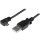 StarTech USB-A 2.0 -> USB-B 2.0 micro M/M adatkábel fekete egyene/90° jobb