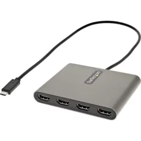   StarTech QUAD MONITOR DISPLAY USB-C 3.2 Gen1 -> 4db HDMI 2.0 M/F adapter 0.3m szürke