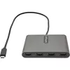 StarTech QUAD MONITOR DISPLAY USB-C 3.2 Gen1 -> 4db HDMI 2.0 M/F adapter 0.3m szürke