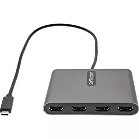 StarTech QUAD MONITOR DISPLAY USB-C 3.2 Gen1 -> 4db HDMI 2.0 M/F adapter 0.3m szürke