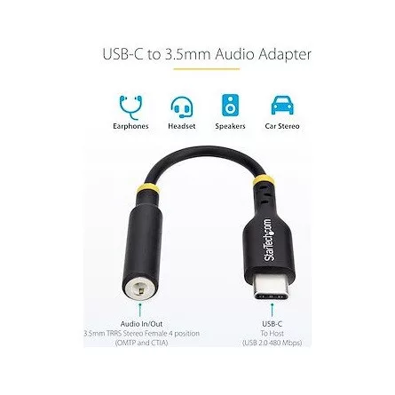 StarTech USB-C AUDIO ADAPTER TO 3.5MM TRRS HEADPHONE JACK - TYPE-C DON