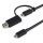 StarTech USB-C 3.2 Gen2 -> USB-C 3.2 Gen2 USB-A 3.0 M/M adatkábel 1m fekete PD 100W