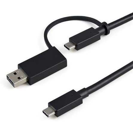 StarTech USB-C 3.2 Gen2 -> USB-C 3.2 Gen2 USB-A 3.0 M/M adatkábel 1m fekete PD 100W