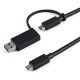 StarTech USB-C 3.2 Gen2 -> USB-C 3.2 Gen2 USB-A 3.0 M/M adatkábel 1m fekete PD 100W