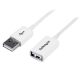 StarTech USB A M/F adatkábel hosszabbító 1m fehér