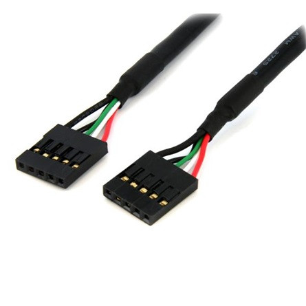 StarTech USB Pinheader 5pin F/F adatkábel 0.6m fekete