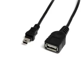   StarTech USB-A 2.0 -> USB-B 2.0 mini 5pin F/M adatkábel 0.3m fekete