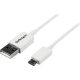 StarTech USB-A 2.0 -> USB-B 2.0 micro M/M adatkábel 0.5m fehér