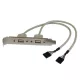 StarTech 2db USB-A Pinheader 5pin -> 2db USB-A 2.0 F/F hátlapi kivezetés