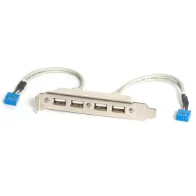   StarTech 2db USB-A Pinheader 9pin -> 4db USB-A 2.0 F/F hátlapi kivezetés 0.3m