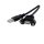 StarTech USB A M/F adatkábel 0.3m panel-mount fekete