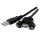StarTech USB A M/F adatkábel 0.9m panel-mount fekete