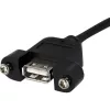 StarTech USB-B 2.0 mini 5pin -> USB-A 2.0 F/F adatkábel 0.3m fekete panel mount