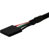 StarTech USB-B 2.0 mini 5pin -> USB-A 2.0 F/F adatkábel 0.3m fekete panel mount