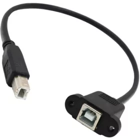   StarTech USB-B 2.0 -> USB-B 2.0 M/F adatkábel hosszabbító 0.3m fekete Panel Mount