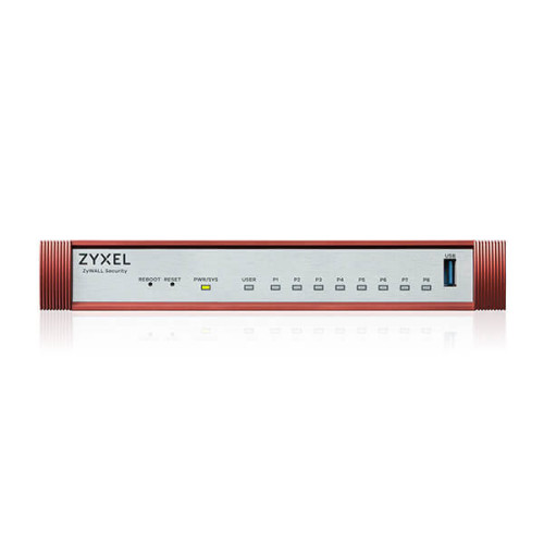 Zyxel USG FLEX100 H Series, 8 Gigabit user-definable ports, 1*USB with 1 YR Secu