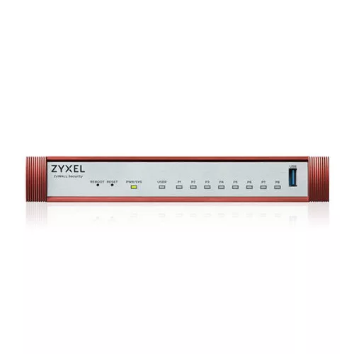 Zyxel USG FLEX100 H Series, 7 Gigabit user-definable ports, 1*1G PoE+, 1*USB (de