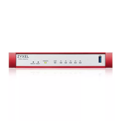Zyxel USG FLEX 50 HP, 5 Gigabit user-definable ports, 1*1G PoE+, 1*USB with 1 YR